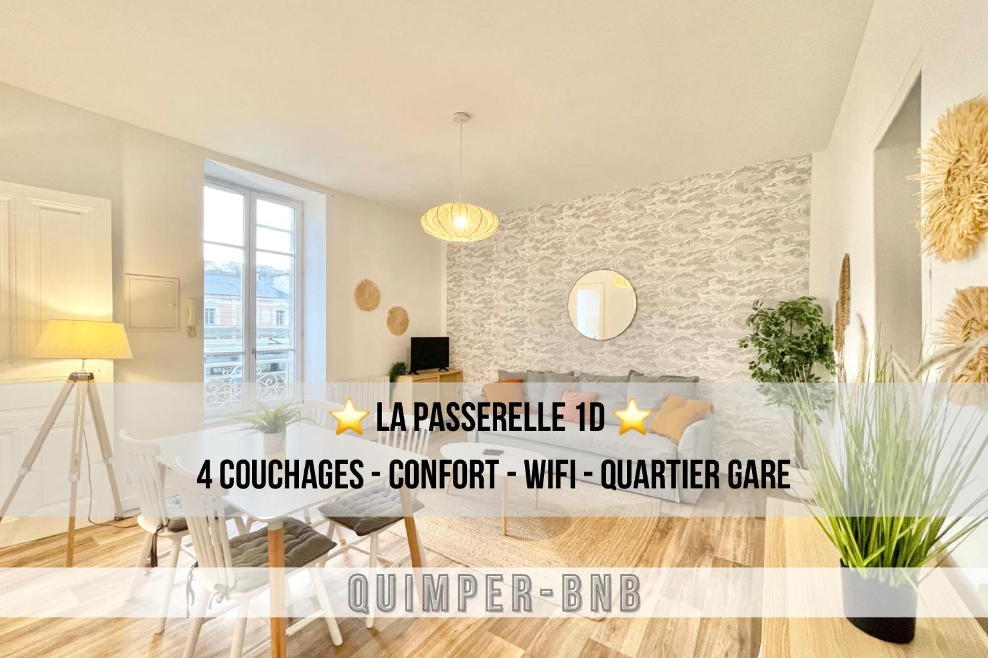 La Passerelle 1D - Quartier Gare - Wifi Quimper Exterior photo